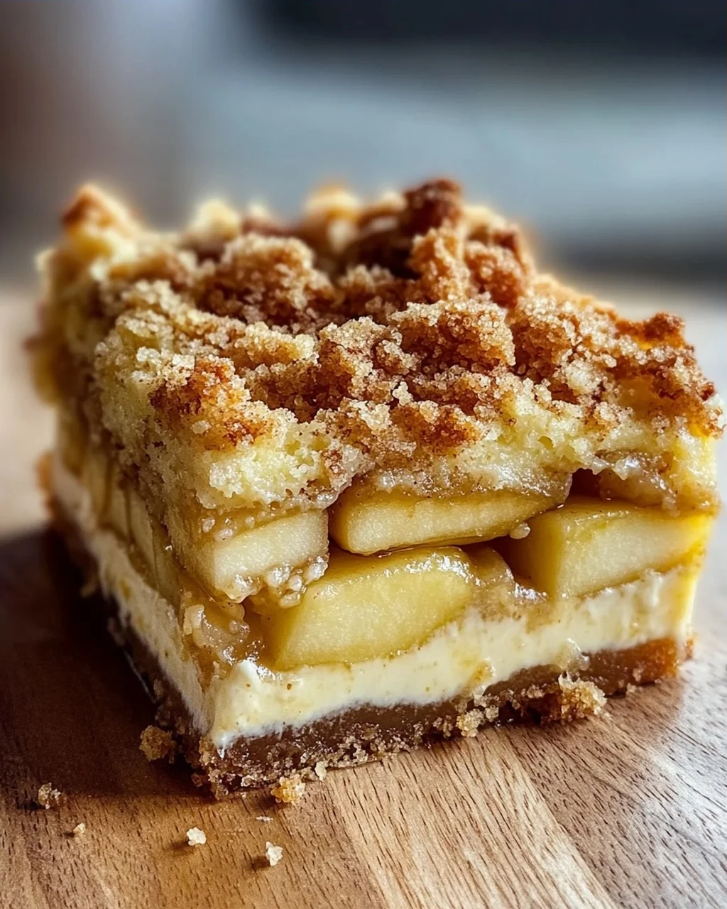 Apfelkuchen vom Blech - mit Pudding und knusprigen Streusel