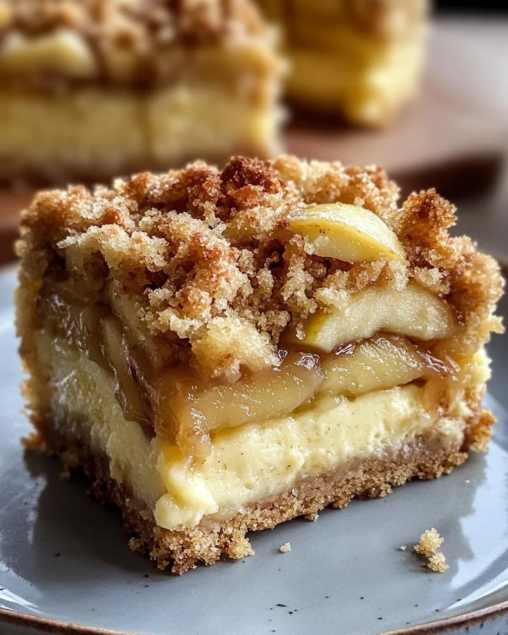 Apfelkuchen vom Blech - mit Pudding und knusprigen Streusel