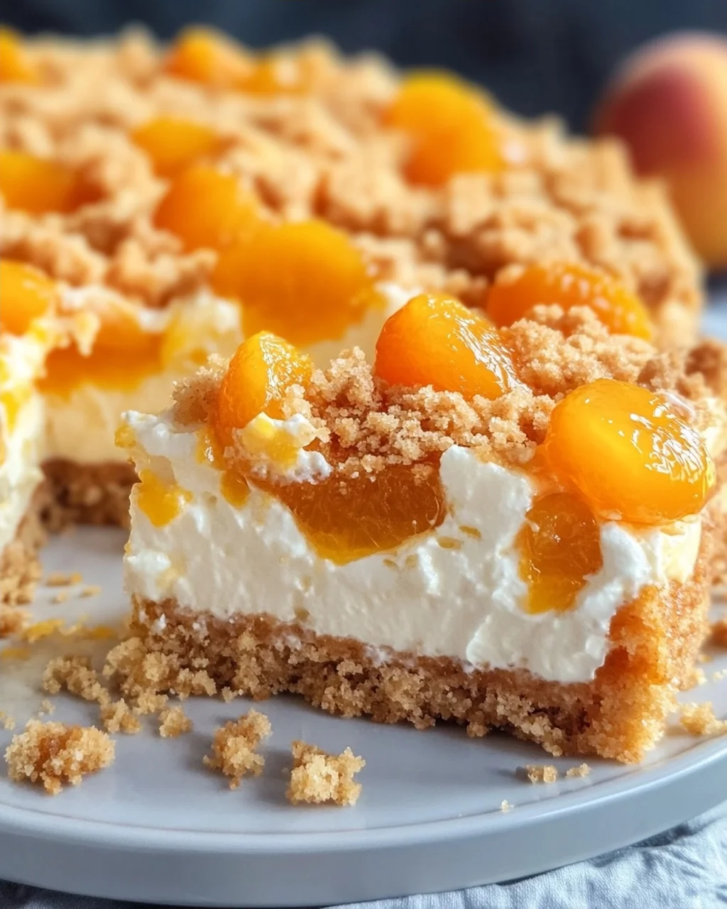 Aprikosenkuchen mit Quark und Streuseln