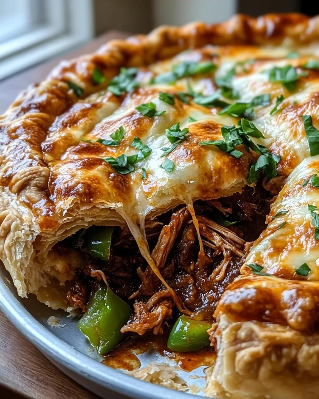 BBQ Pulled Beef Pizza Pot Pie – Der ultimative Genuss!