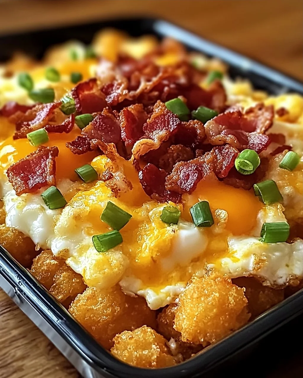 Bacon und Ei Tater Tot Auflauf für ein gemütliches Frühstück