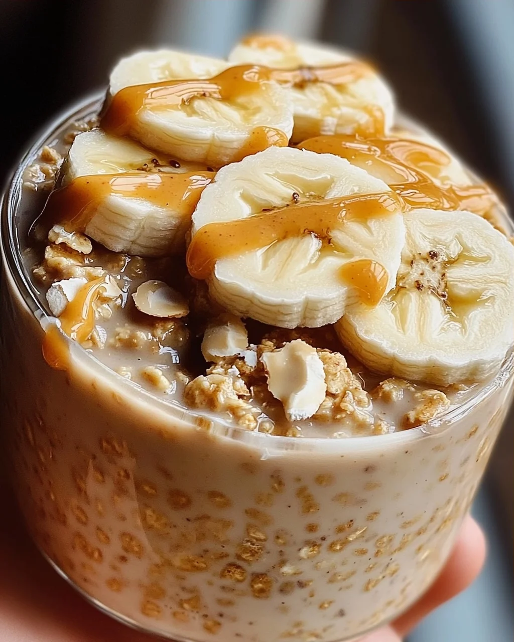 Bananen-Erdnussbutter Overnight Oats
