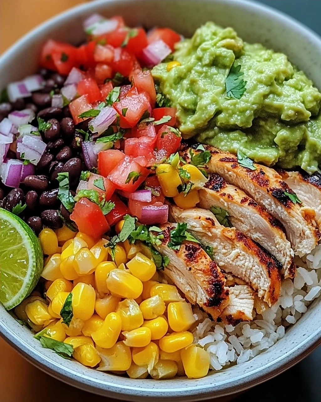 Bunte Burrito-Bowl