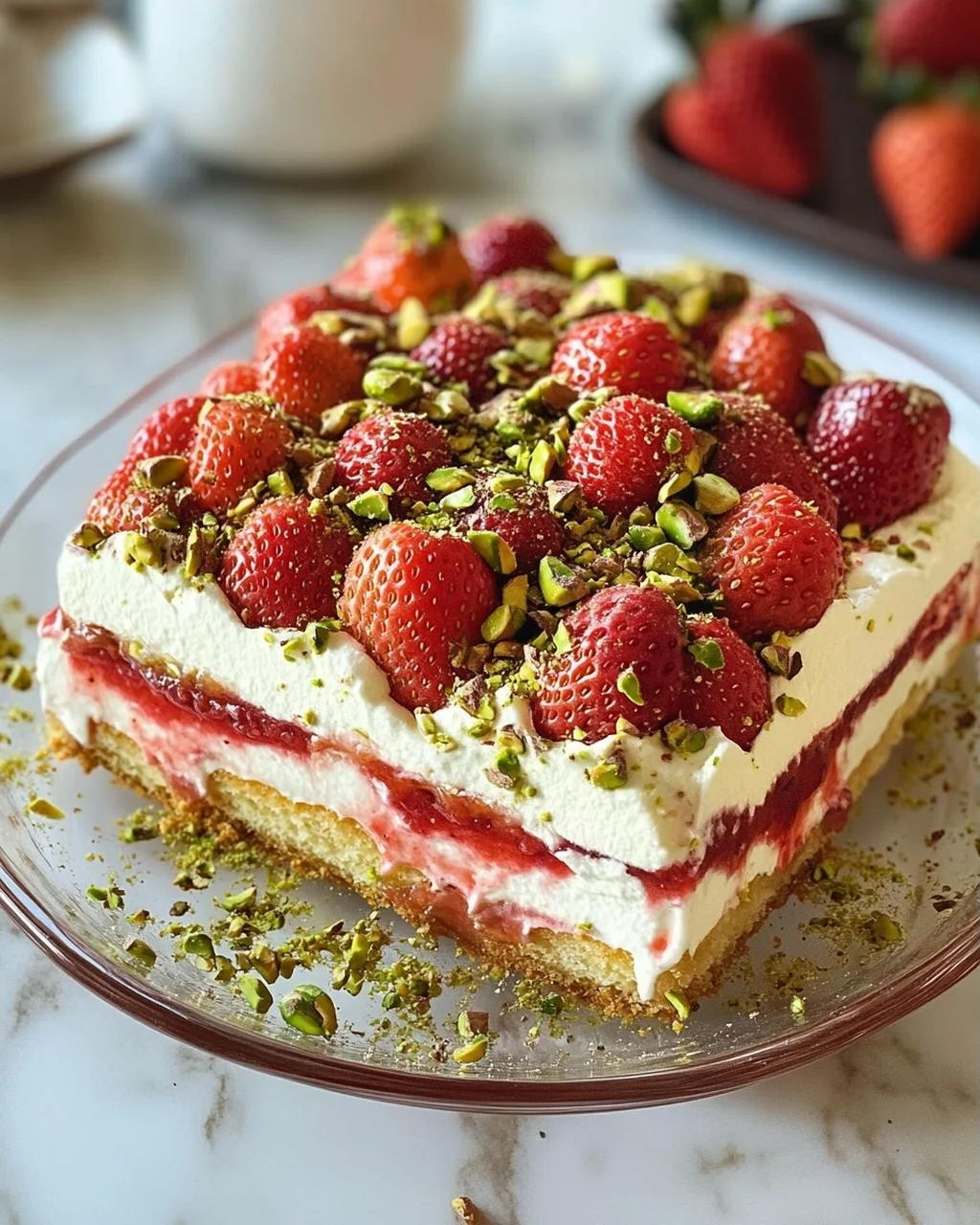 Das beste cremige Erdbeer-Tiramisu