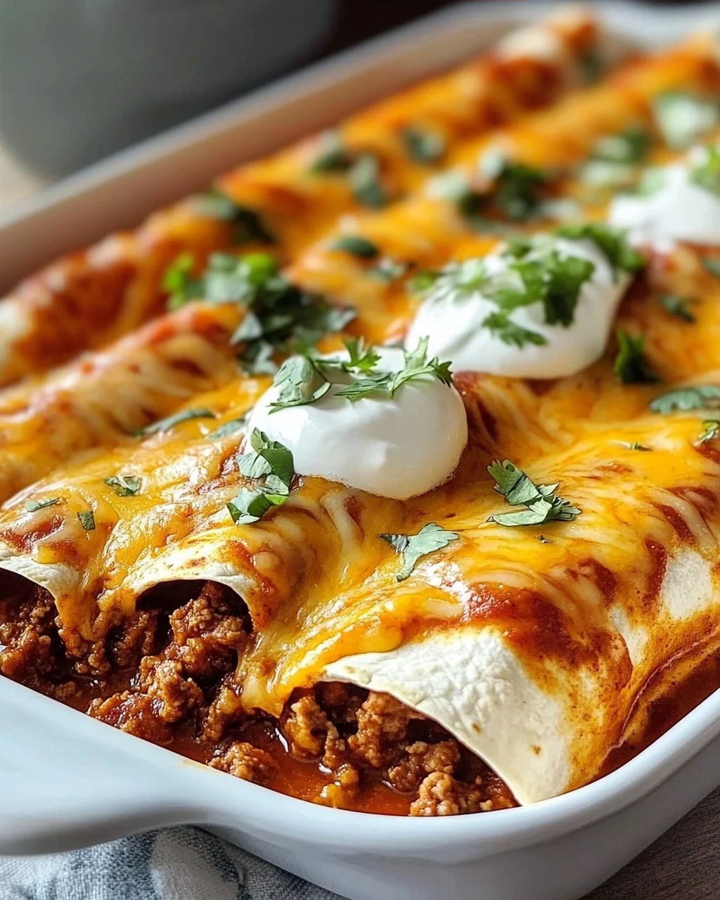 Einfache Rindfleisch Enchiladas
