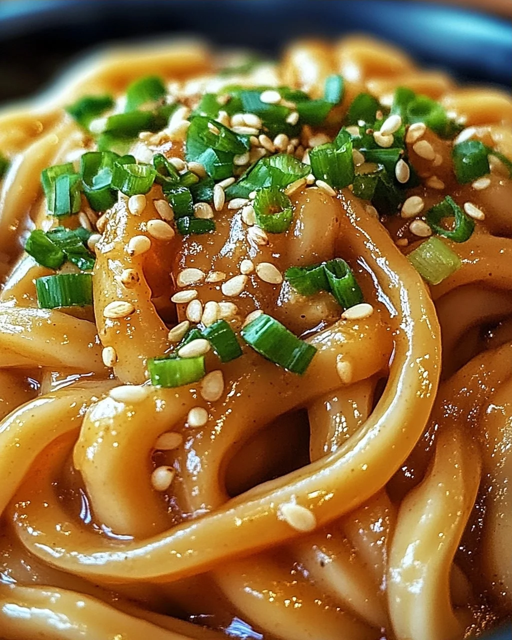Erdnussbutter Udon Nudeln