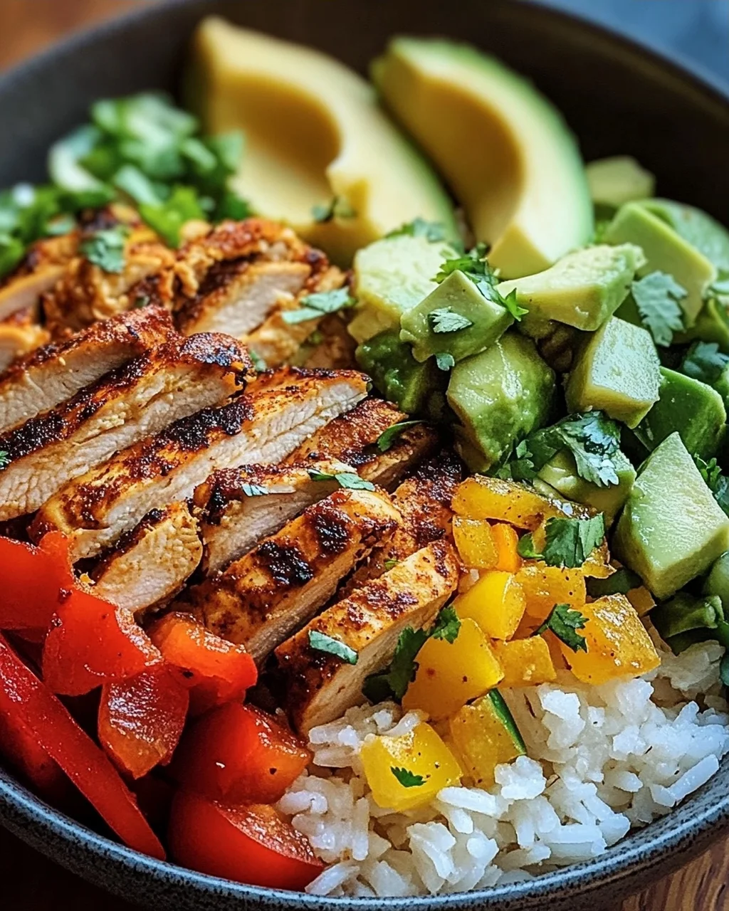 Fajita-Huhn-Burrito-Schüssel