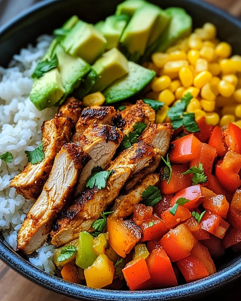 Fajita-Huhn-Burrito-Schüssel