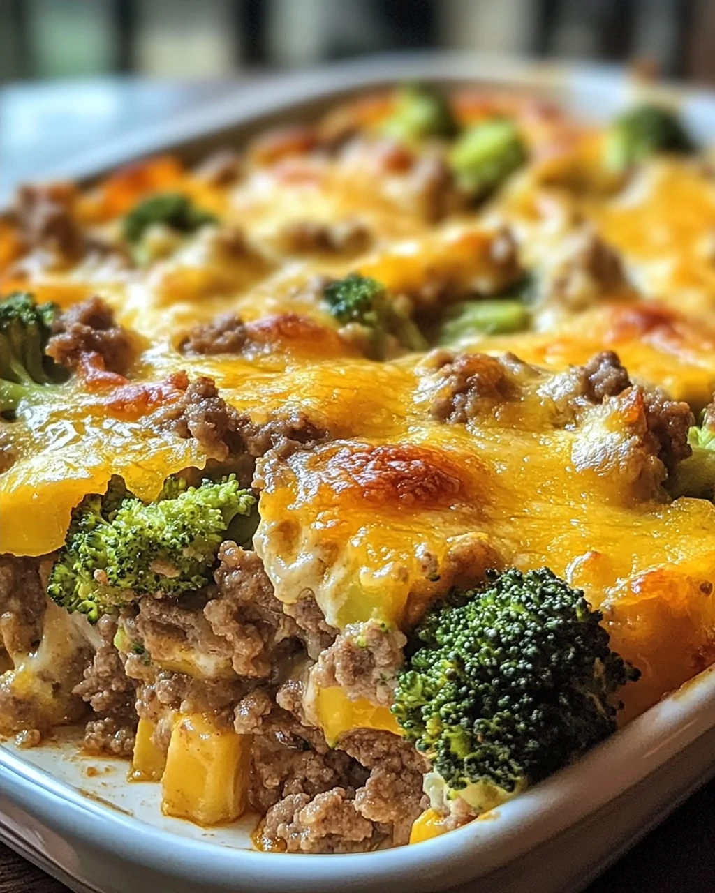 Fitness Auflauf mit Brokkoli und Hackfleisch