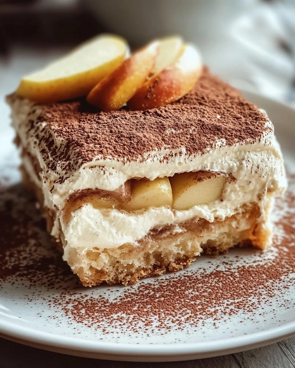 Fruchtiger Apfel Tiramisu ohne Ei - gelingsicheres und einfaches Rezept