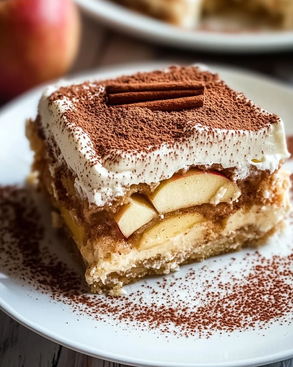 Fruchtiger Apfel Tiramisu ohne Ei - gelingsicheres und einfaches Rezept