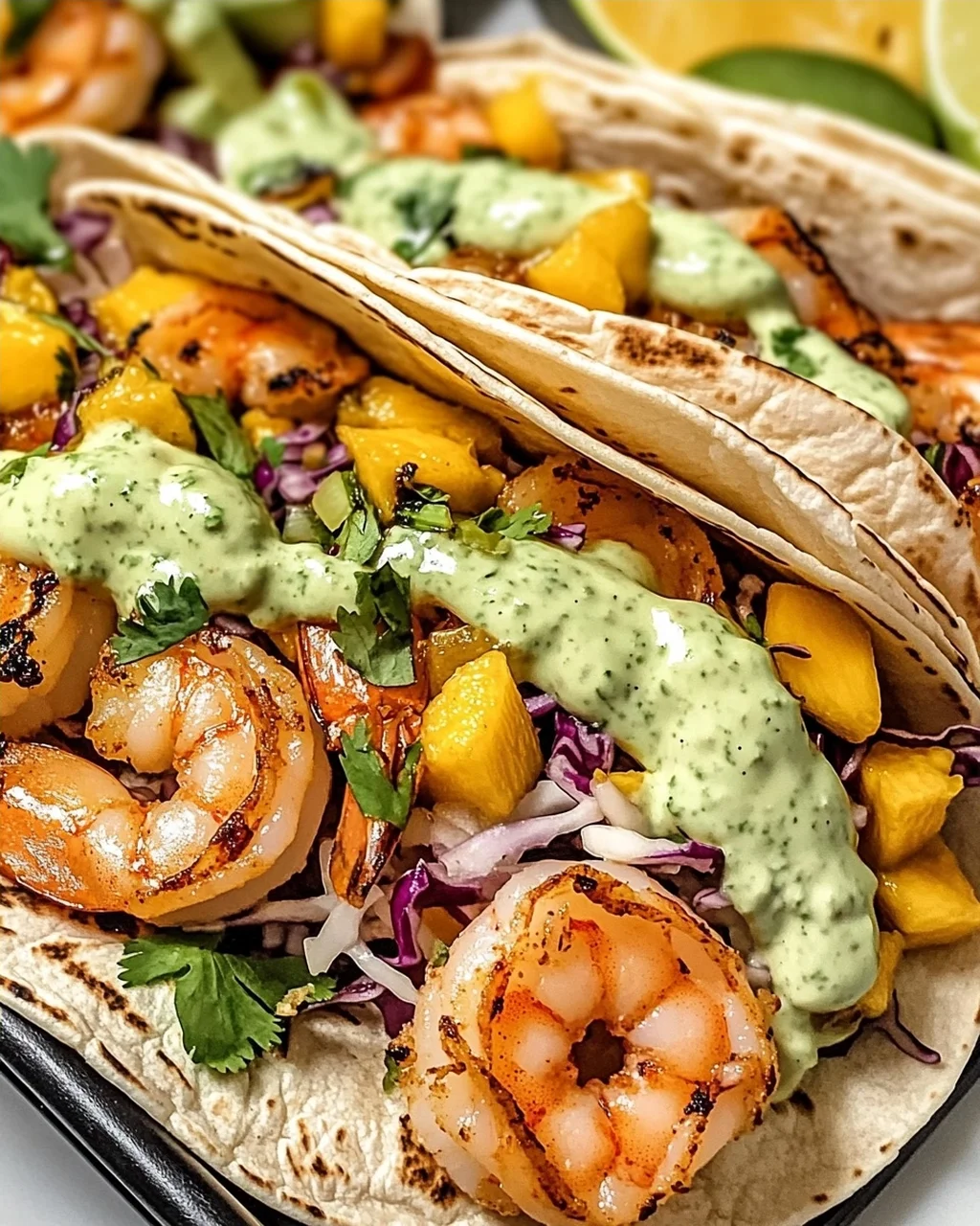 Garnelen-Tacos mit cremiger Salsa genießen