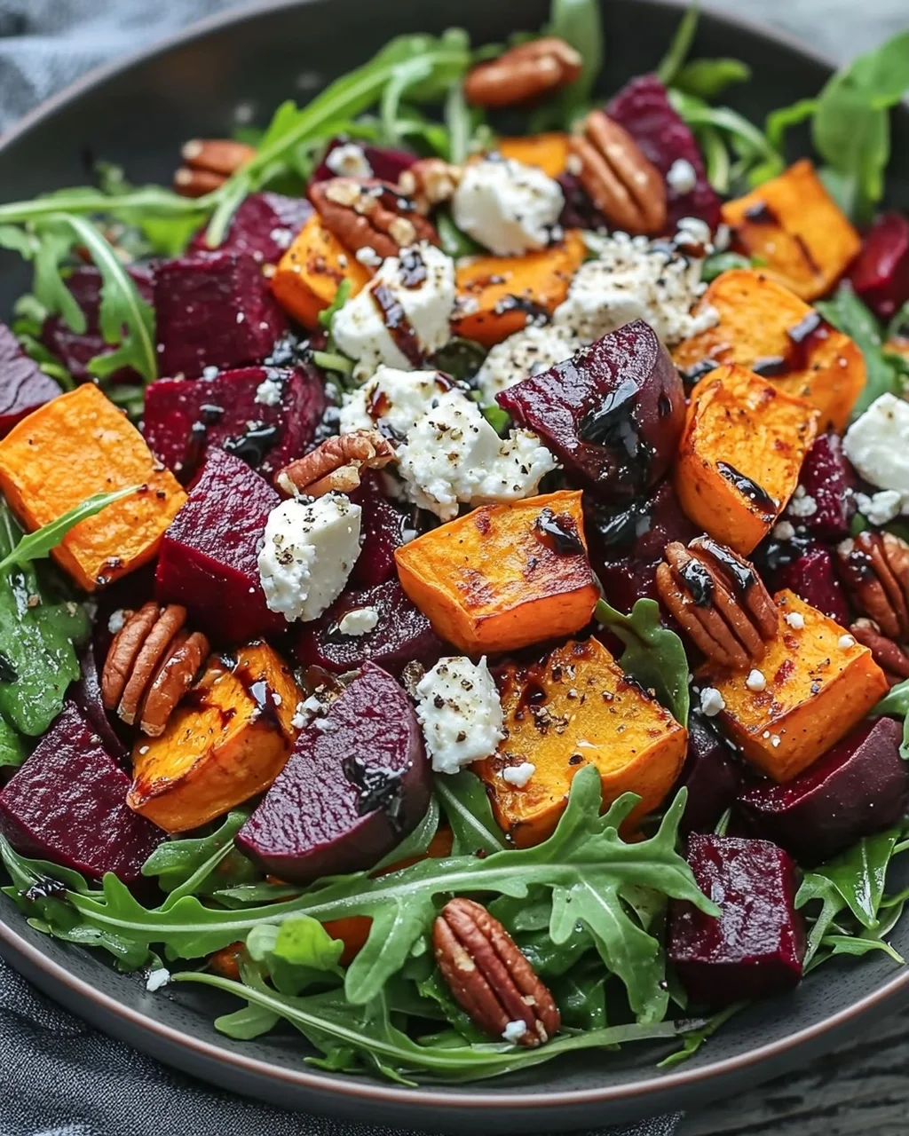 Gerösteter Rote Bete Süßkartoffel Salat
