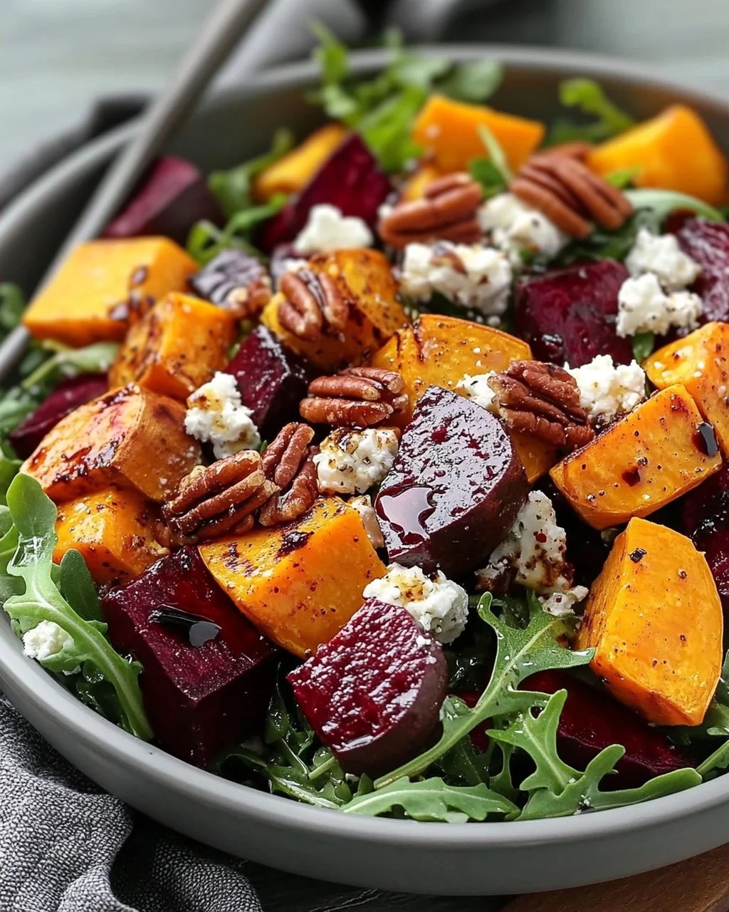 Gerösteter Rote Bete Süßkartoffel Salat