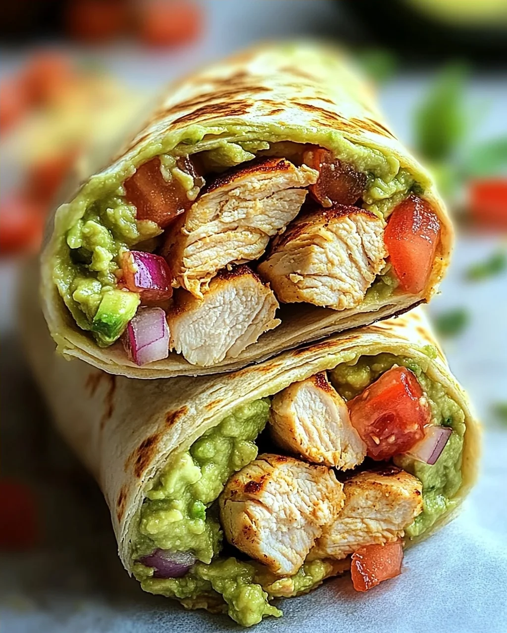 Guacamole Chicken Wraps