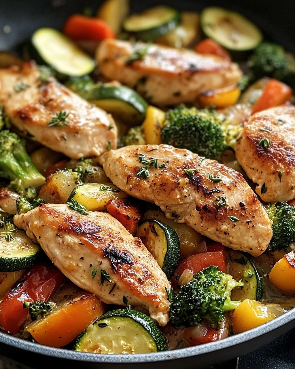 Hähnchenpfanne mit Gemüse (Low Carb)