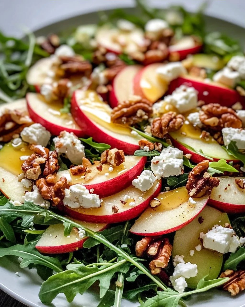 Herbstlicher Honigcrisp-Apfel-Feta-Salat für Genießer