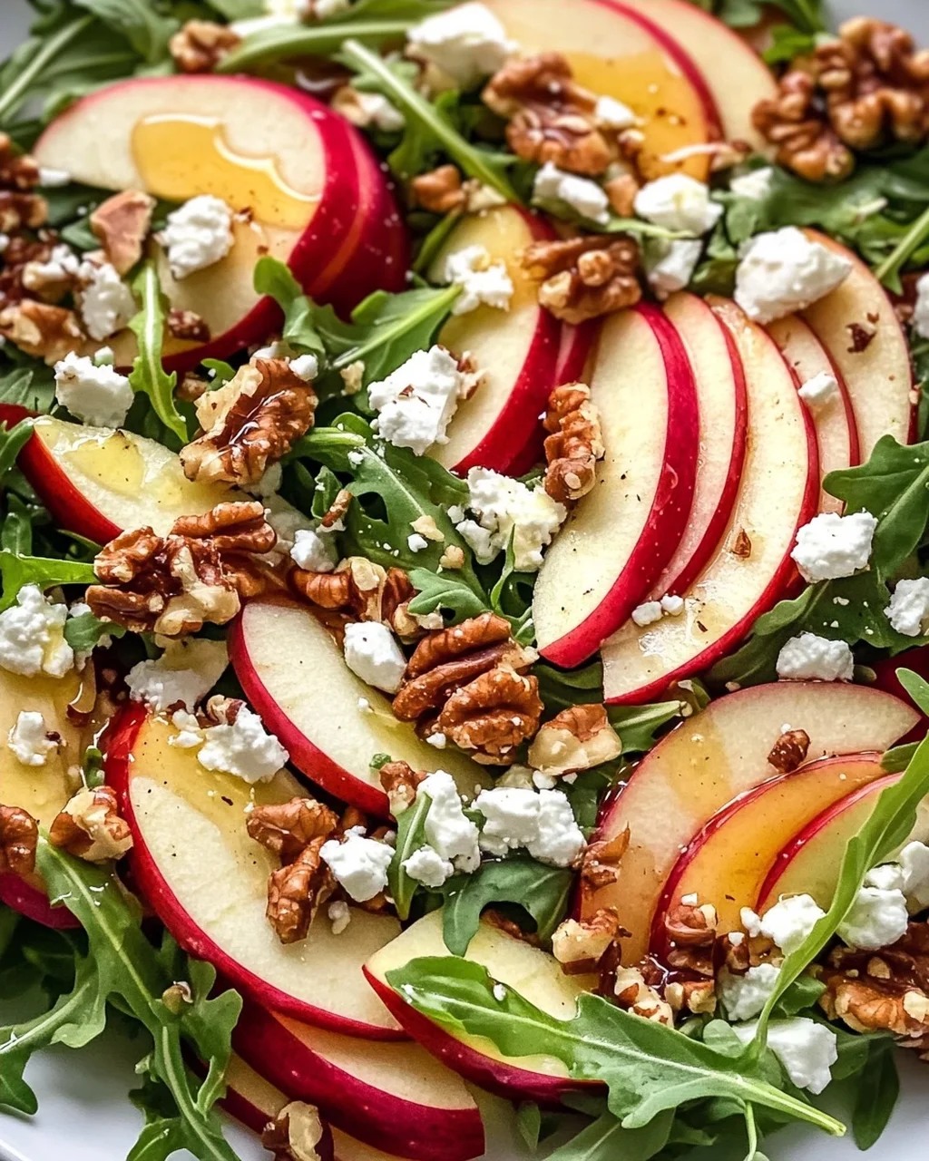 Herbstlicher Honigcrisp-Apfel-Feta-Salat für Genießer