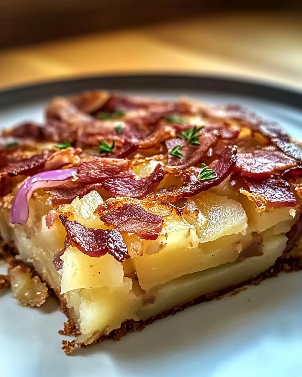 Herzhafter deutscher Kartoffelkuchen für jeden Anlass