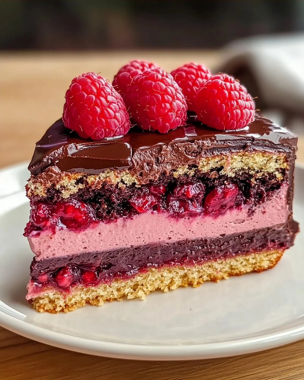 Himbeerkuchen mit Schokopudding