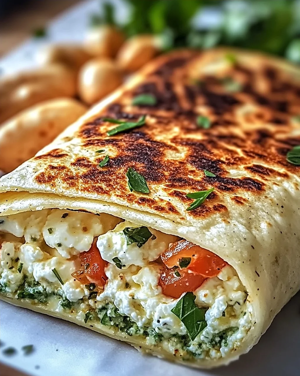 Hüttenkäse-Wraps für gesunde Snack-Momente
