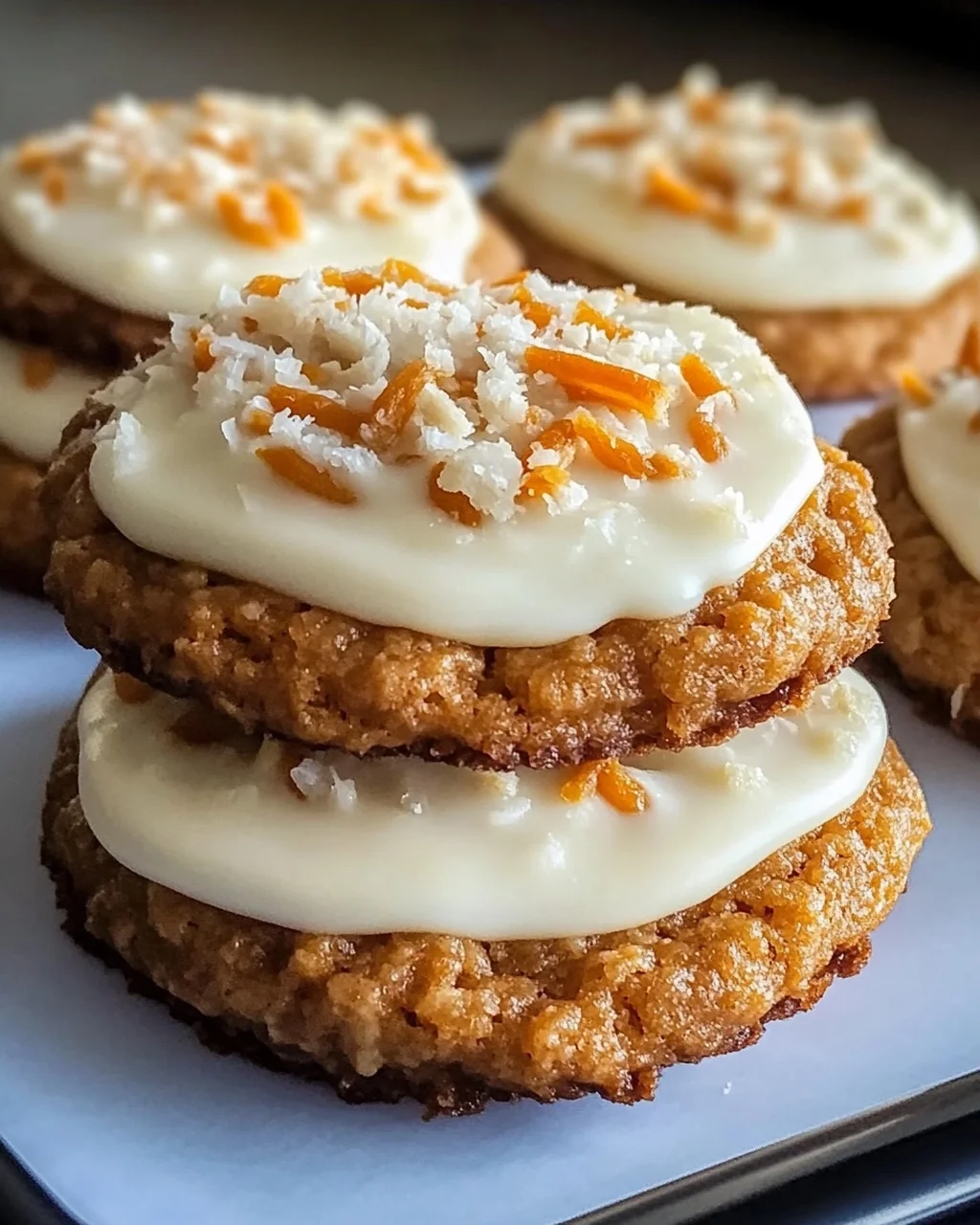 Karottenkekse mit Frischkäse-Frosting genießen