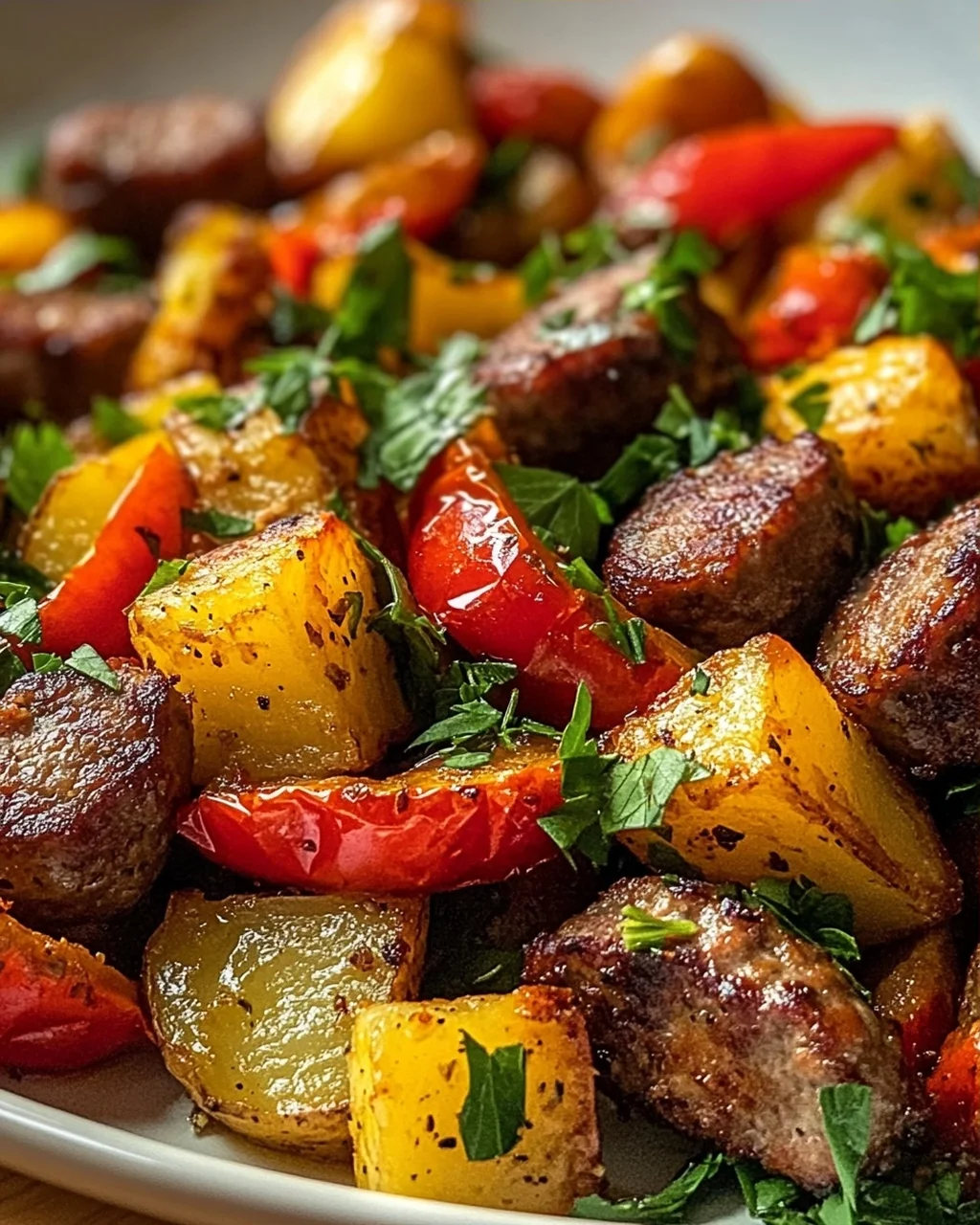 Kartoffel-Rinderwurst Blechfrühstück: Einfach & Lecker!
