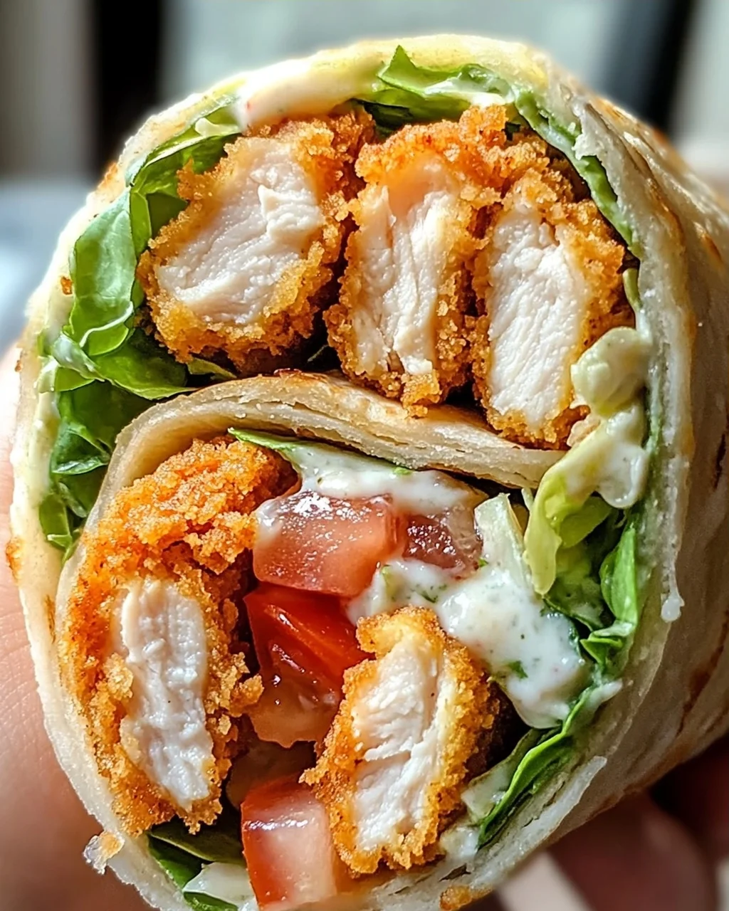 Knuspriger Chicken Ranch Snack Wrap