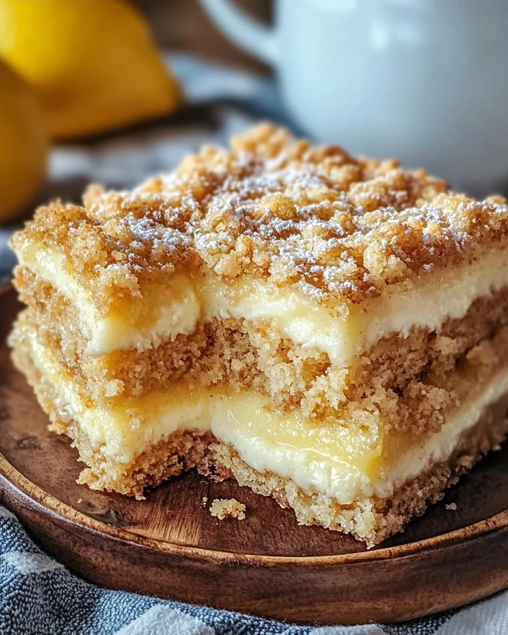 Knuspriger Streuselkuchen mit Vanillepudding wie von Oma