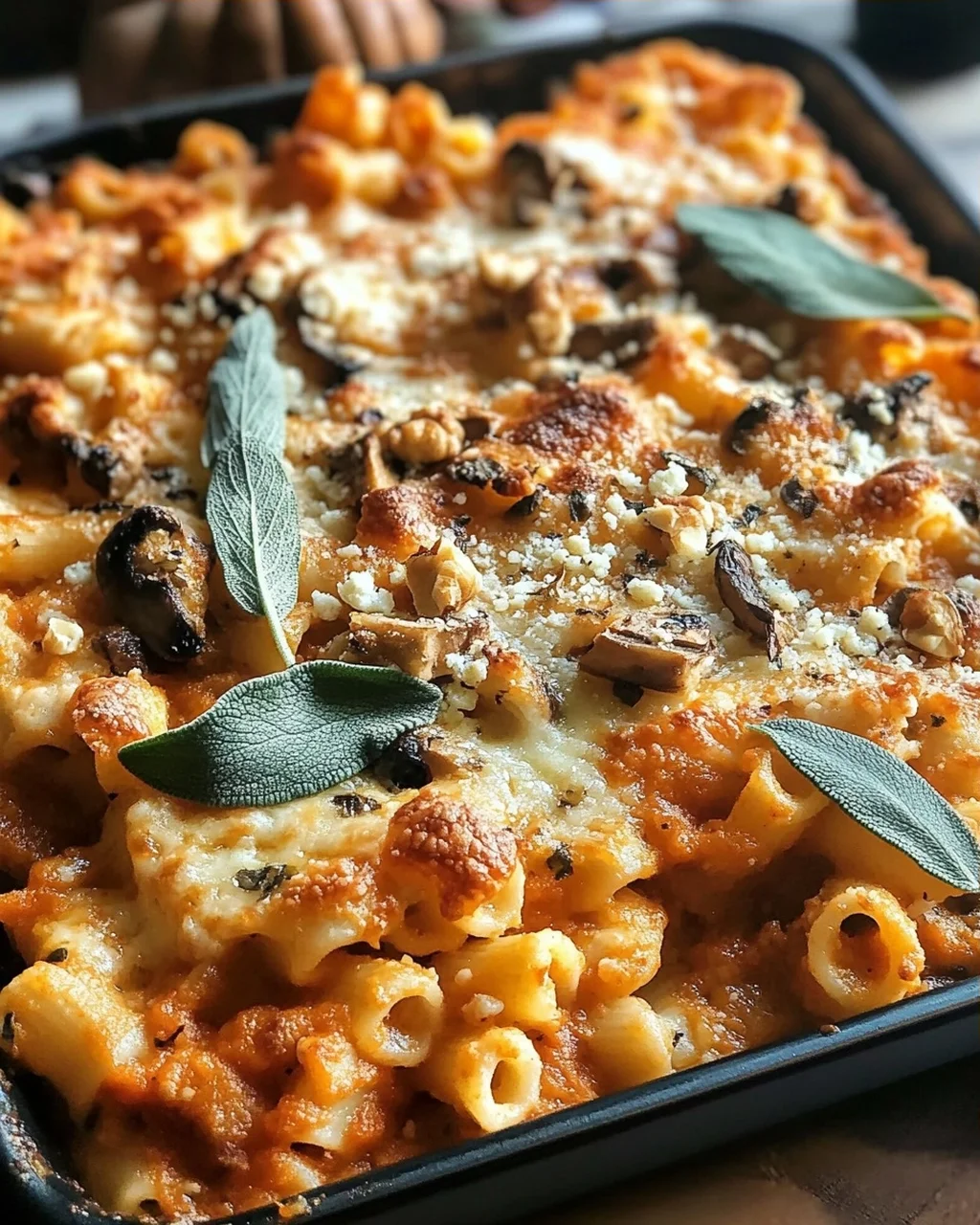 Kürbis-Tomaten-Nudelauflauf: Herbstgenuss mit Ricotta!