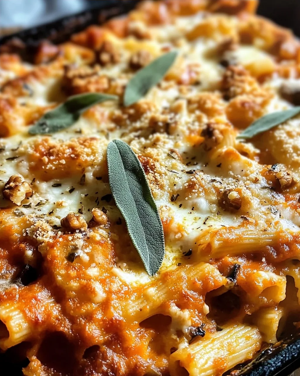 Kürbis-Tomaten-Nudelauflauf: Herbstgenuss mit Ricotta!