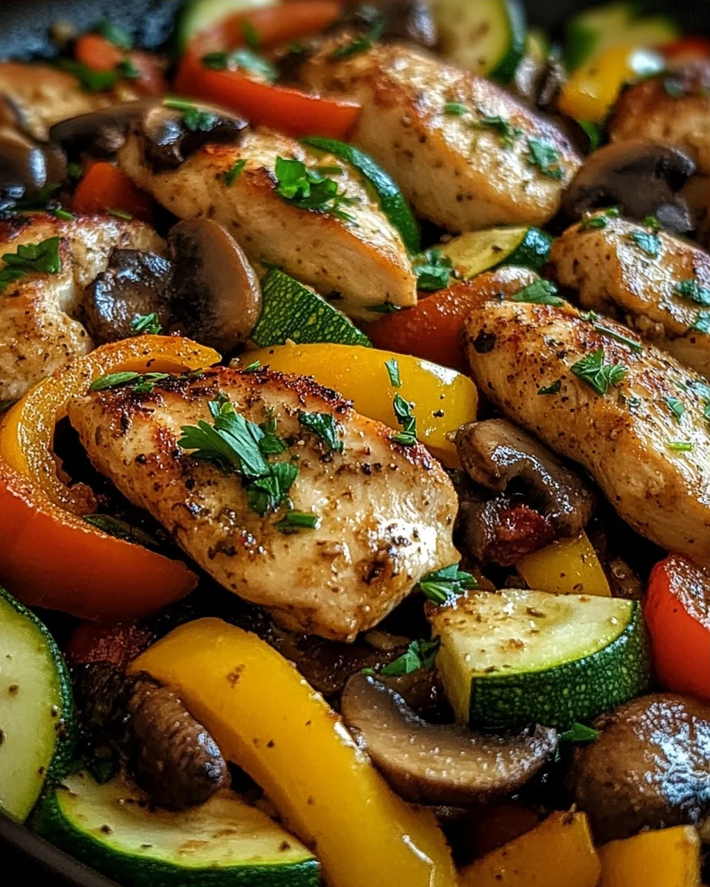 Low-Carb Gemüsepfanne mit Geflügel