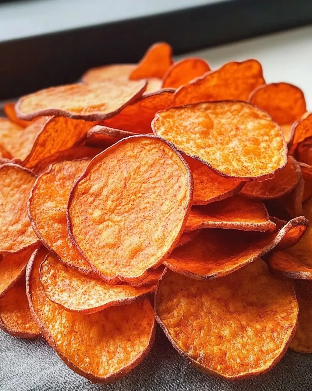 Luftfritteuse Süßkartoffelchips: Knuspriger Genuss