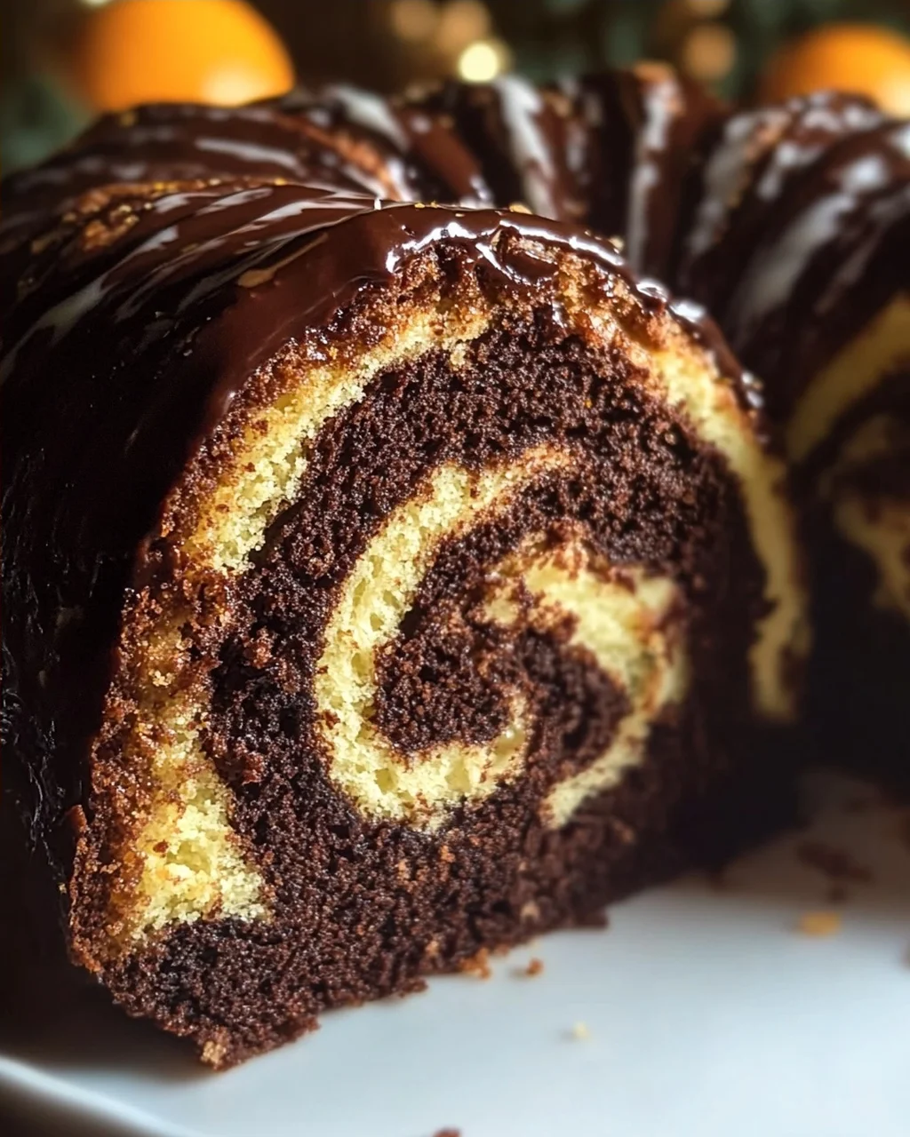Marmor-Lebkuchen-Gugelhupf