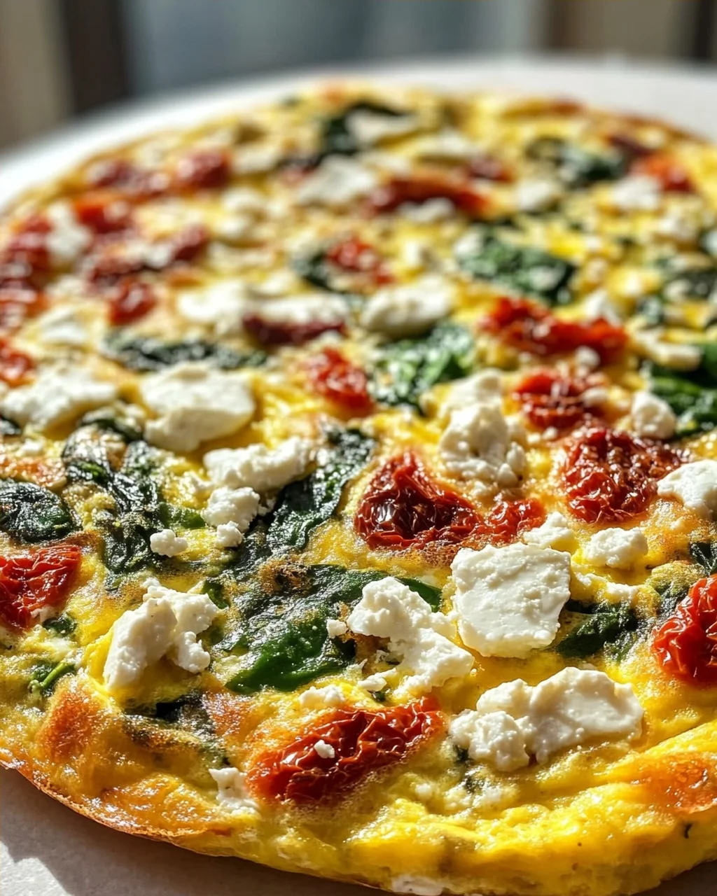 Mediterrane Spinat Feta Frittata – Schnell & Lecker Rezept