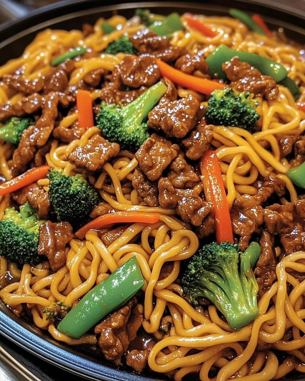 Mongolisches Rindfleisch Chow Mein