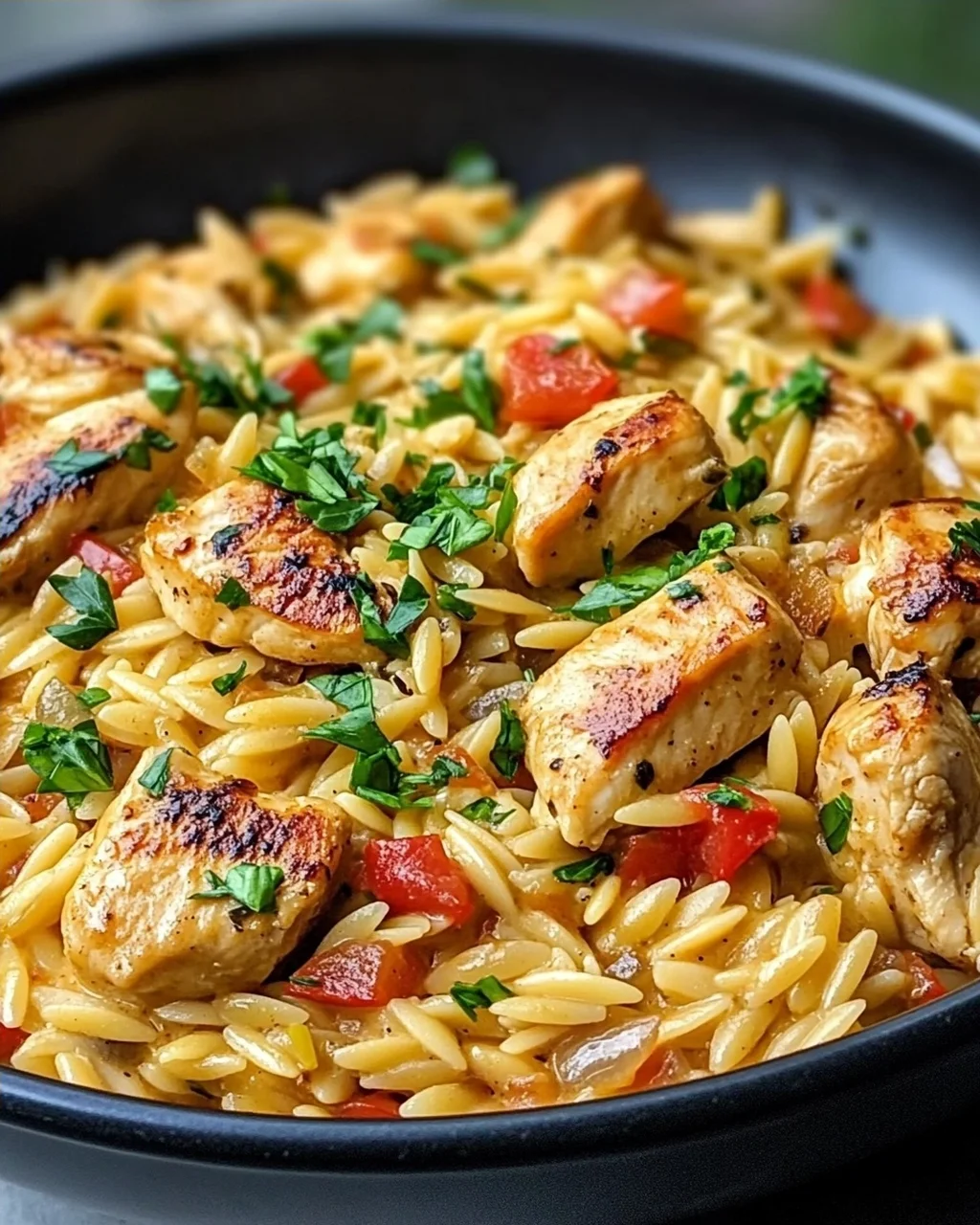 One-Pot Cajun Hähnchen Alfredo Orzo: Geschmack in jedem Bissen