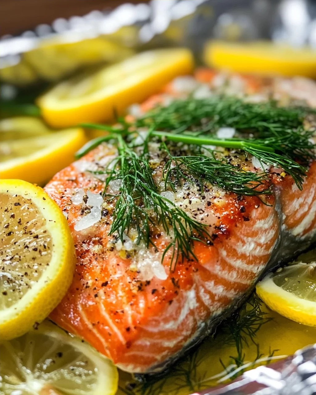 Perfekte Zitronen-Dill Lachs Folienpäckchen – Gesund & easy