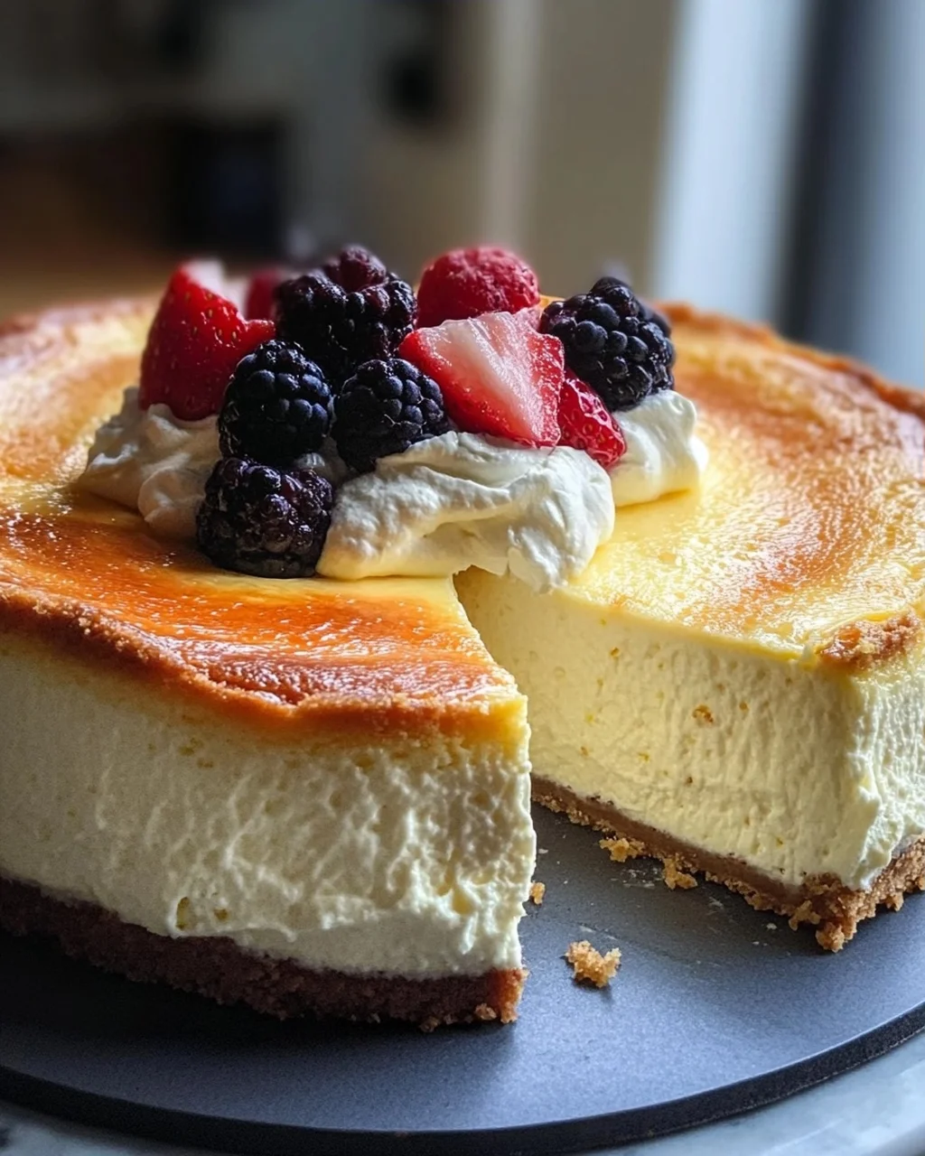 Rezept für cremigen Käsekuchen ohne Boden