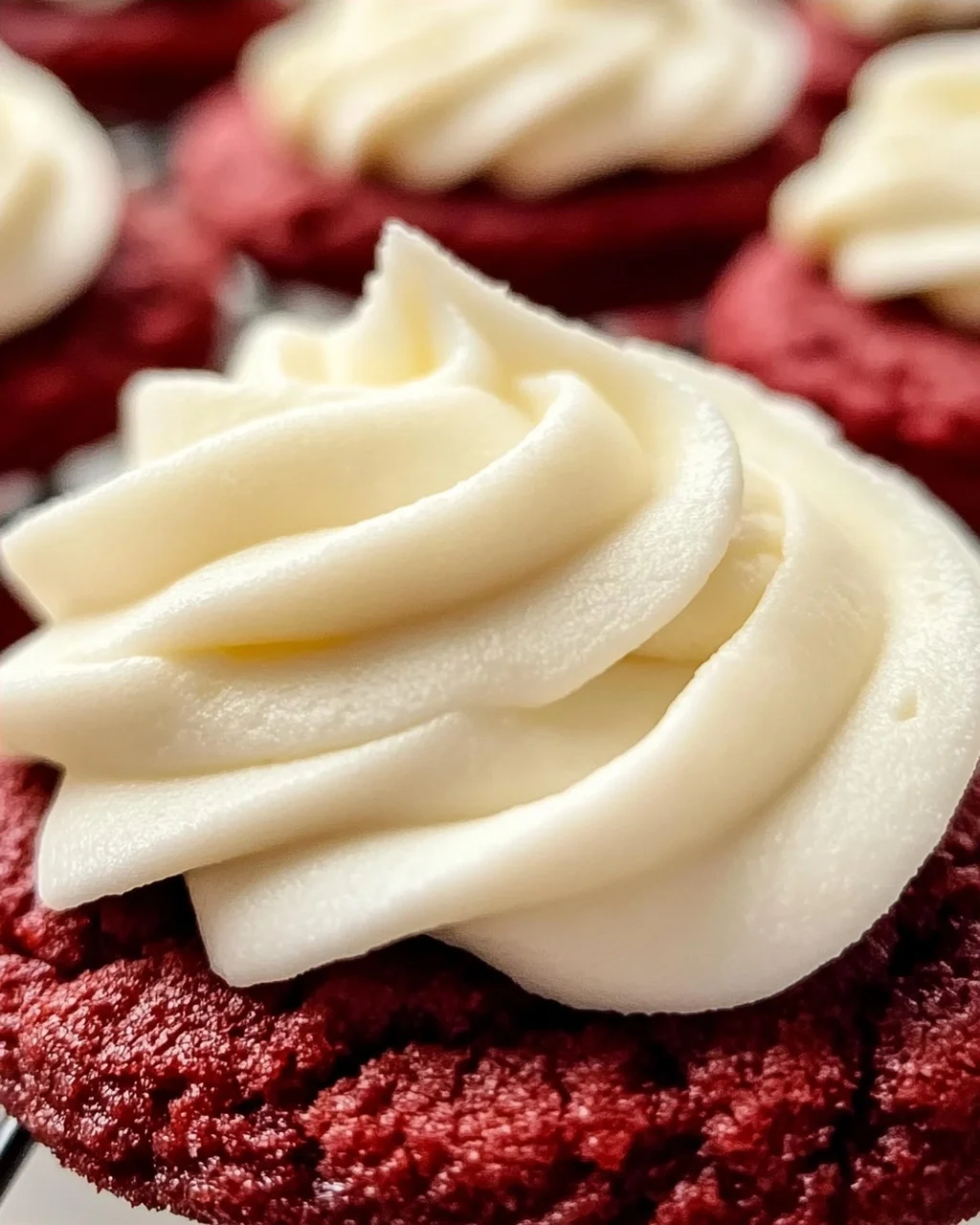 Rote Samtplätzchen mit Frischkäsefrosting ganz einfach
