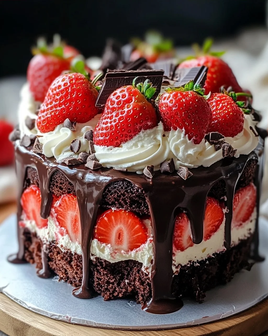 Saftige Erdbeer-Schoko-Torte