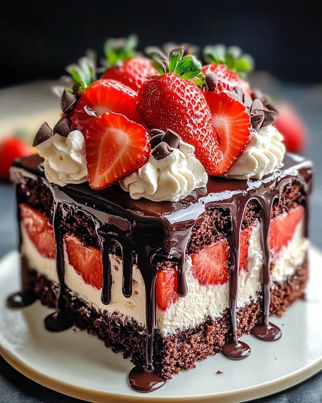 Saftige Erdbeer-Schoko-Torte
