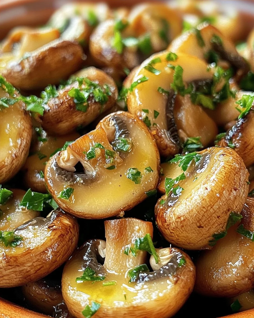 Saftige Knoblauch-Champignons