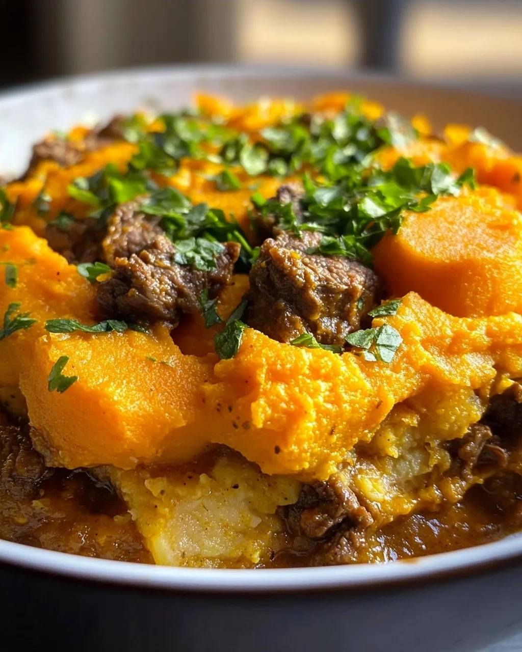 Süßkartoffel-Rinderhack-Curry Auflauf: Schnell & unwiderstehlich!