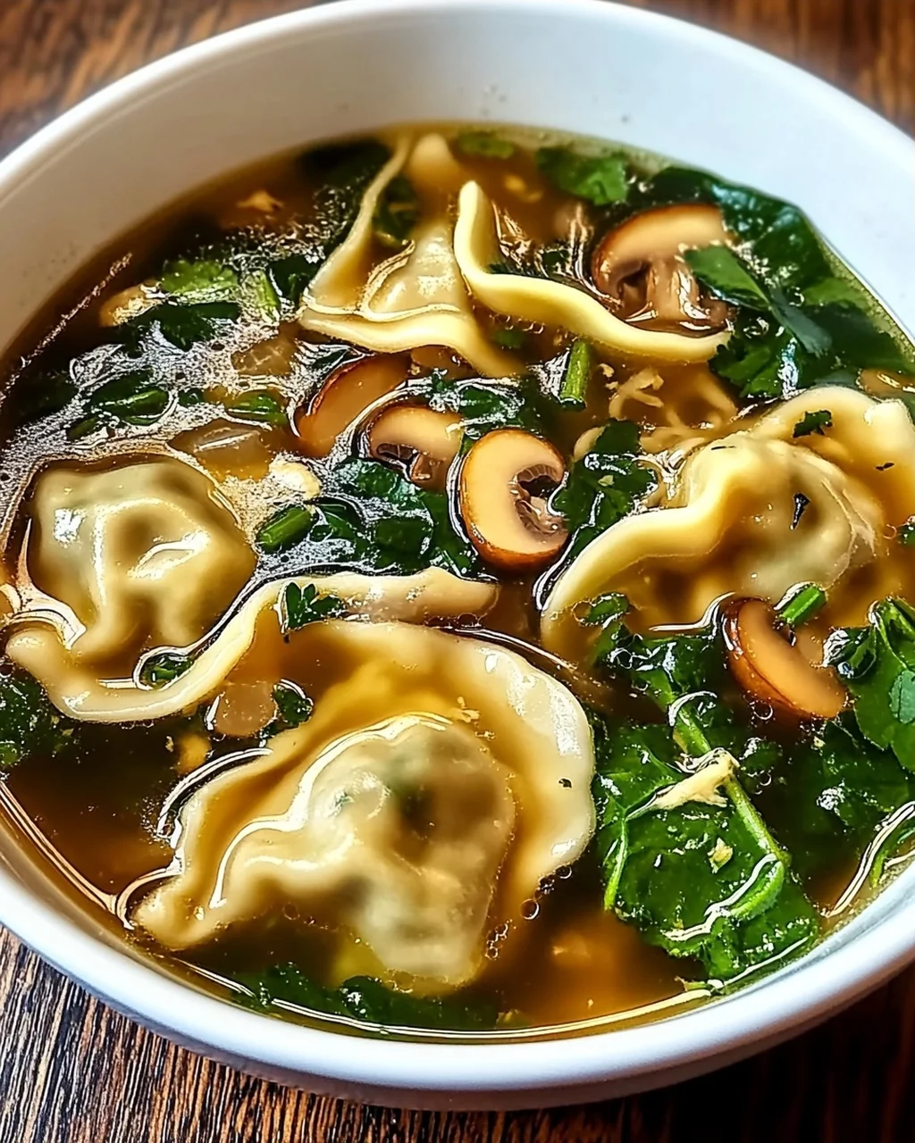Teigtaschen-Suppe mit Ingwerbrühe für Einsteiger