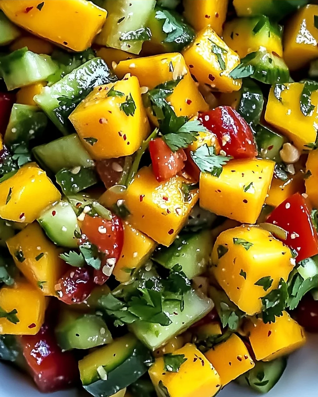Thai Mango Gurkensalat für frische Genussmomente