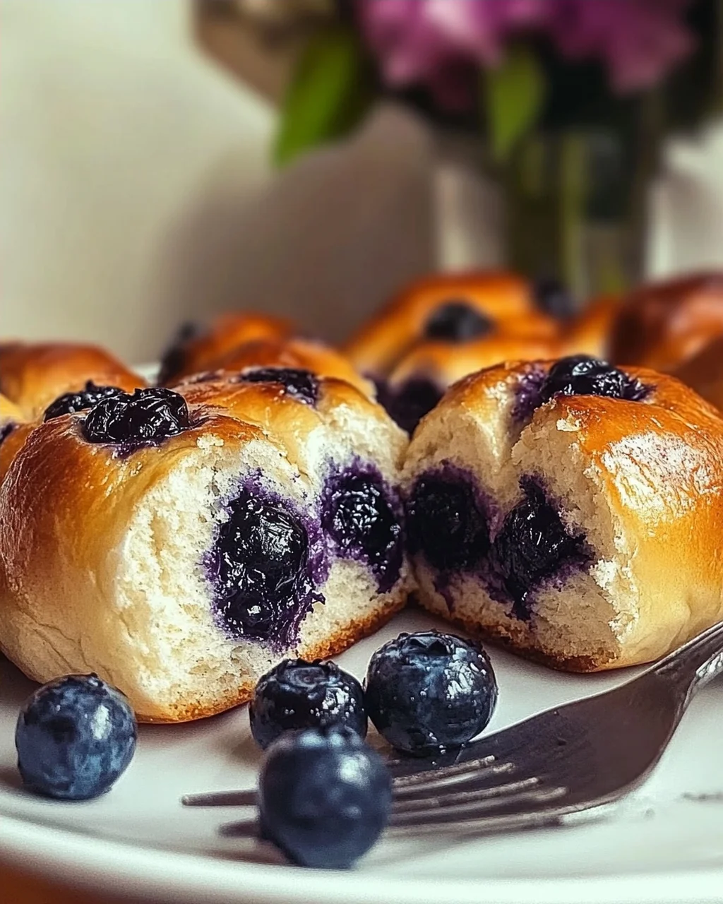 Wilde Blaubeer Ricotta Süße Brötchen zum Verlieben