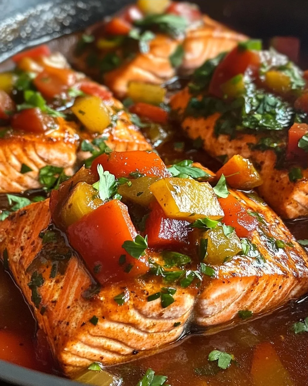 Würziger marokkanischer Fisch in reichhaltiger Soße
